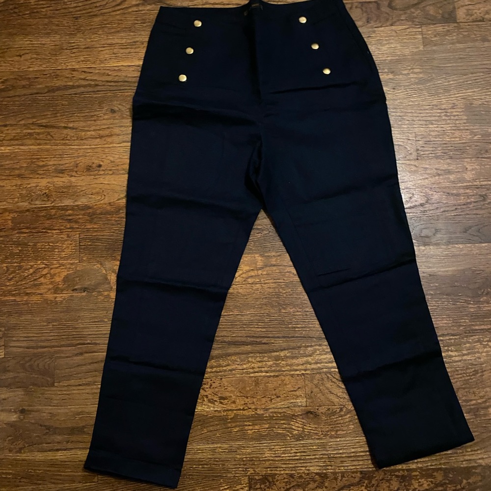 Zara, Lightly Worn Nvy Sailor Style Trousers - 10